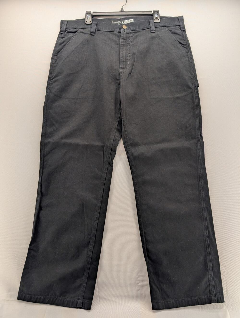 NWT Carhartt Men's Relaxed Straight Twill Dungaree in Black size 38 x 30